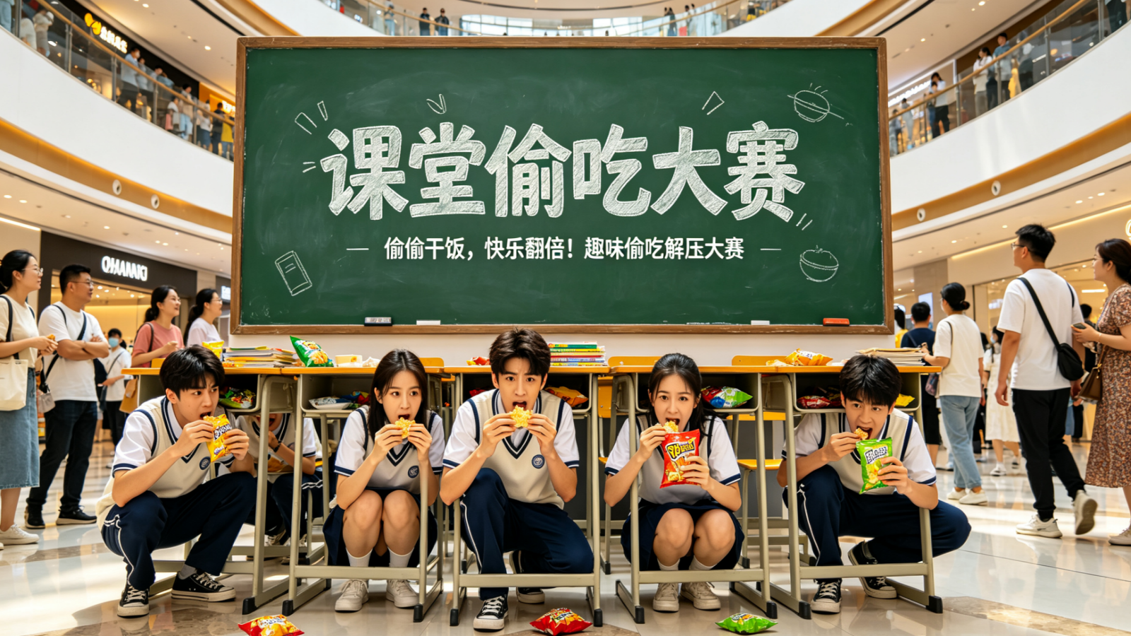 2026暑假网红课堂偷吃大赛趣味解压活动方案.pptx_第1页