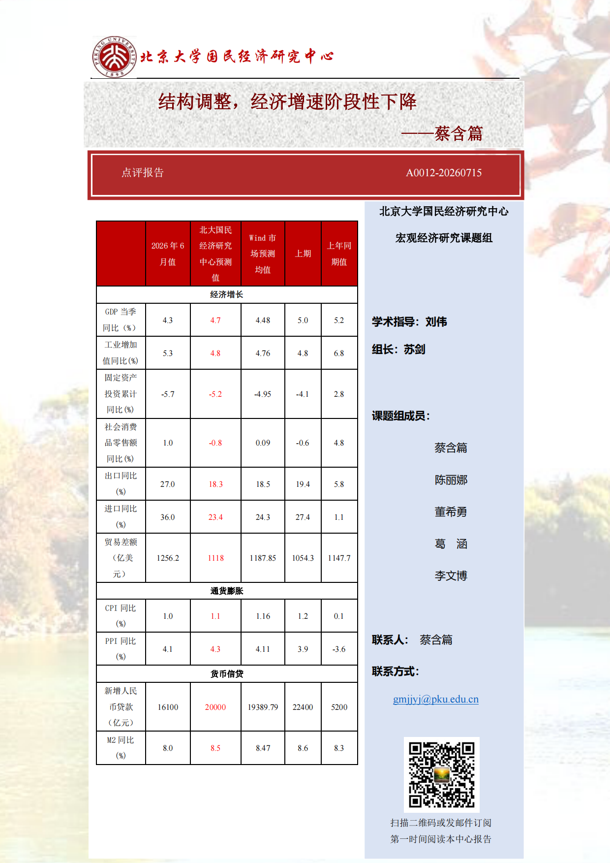 2026结构调整，经济增速阶段性下降-北大国民经济研究中心.pdf_第1页