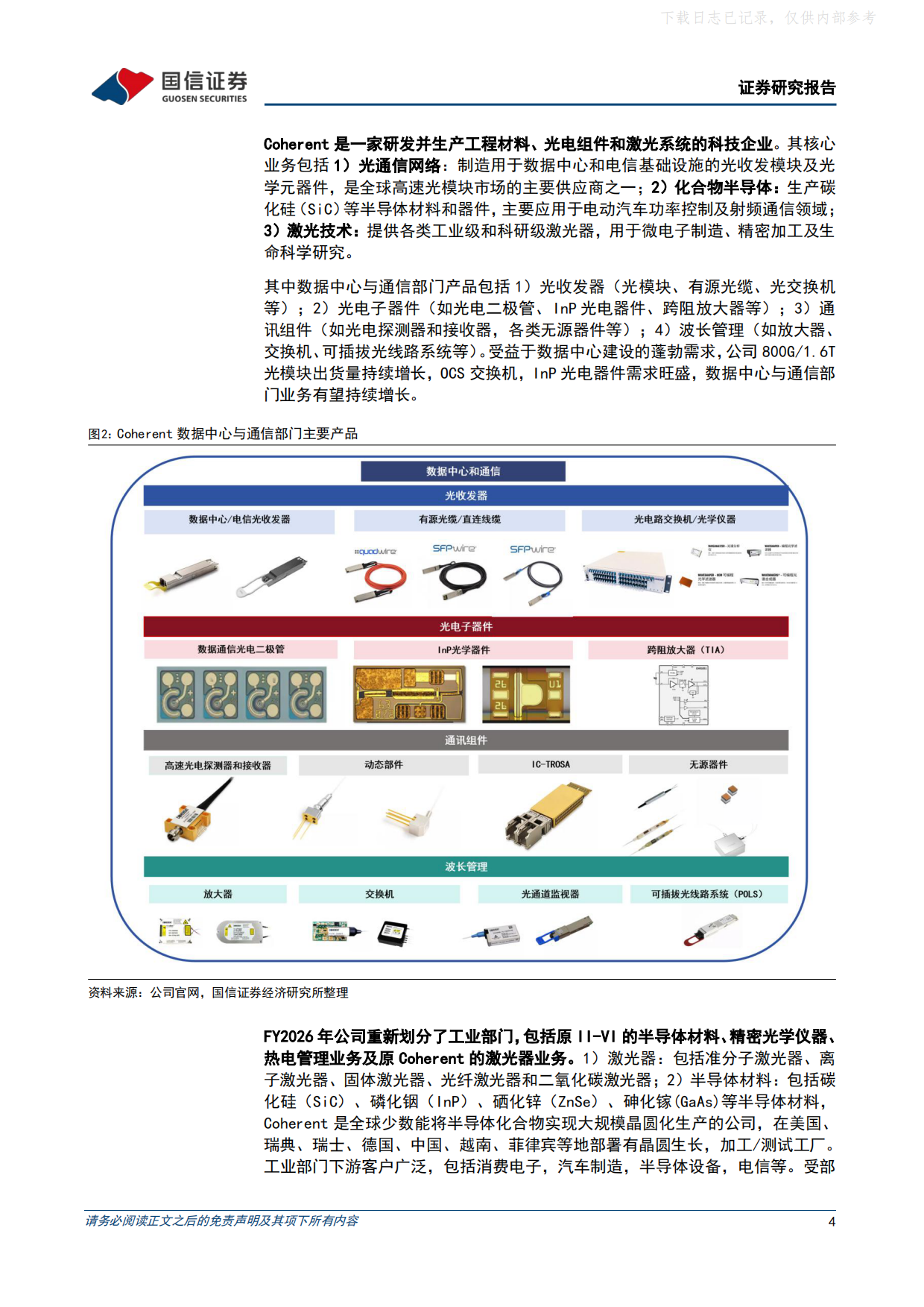 2026布局全产业链的光通信供应商，受益于AI数据中心建设浪潮-国信证券.pdf_第4页