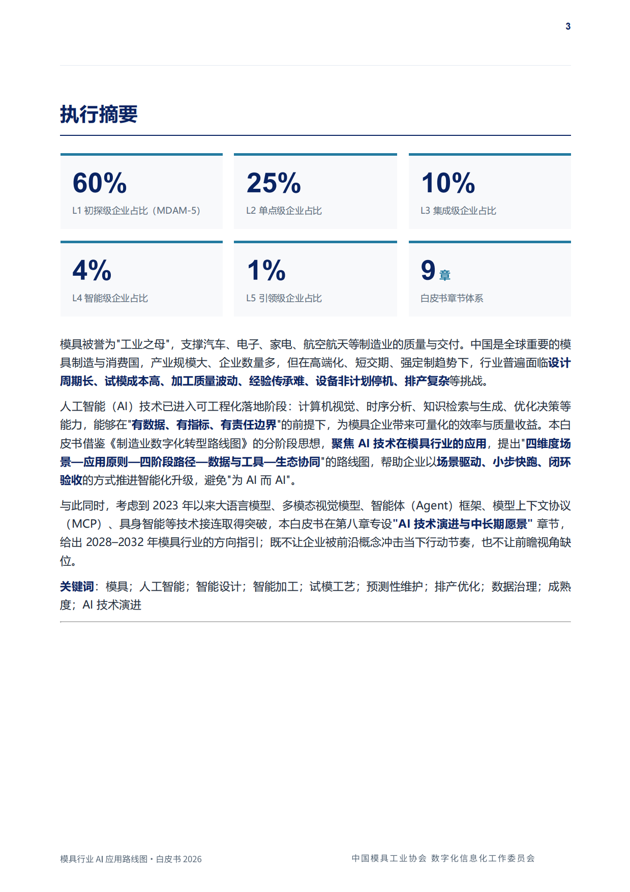 模具行业AI应用四阶段进阶路径图