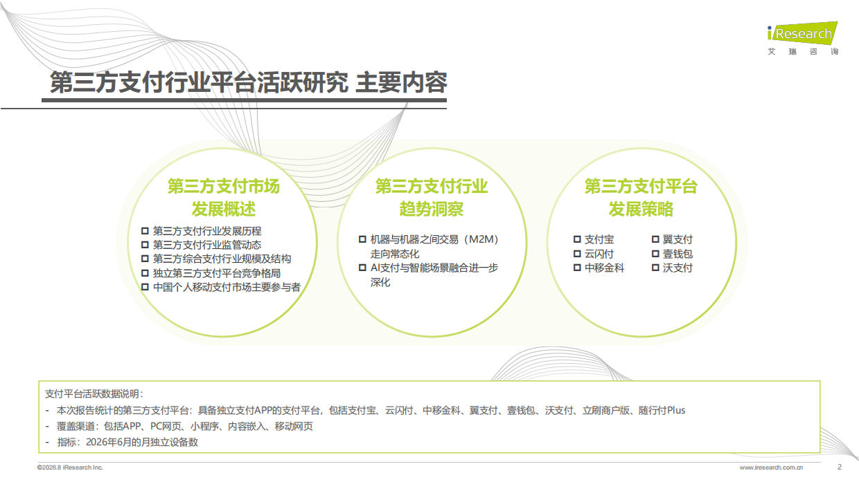 2026年第三方支付行业平台活跃研究报告-艾瑞咨询.pdf_第2页