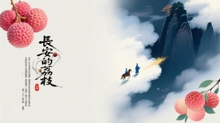 2025-蓝红色简约风长安的荔枝读书分享PPT模板-22P