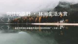 2020昭君原野国际避暑康养度假区整体营销推广（抖音）案-55P