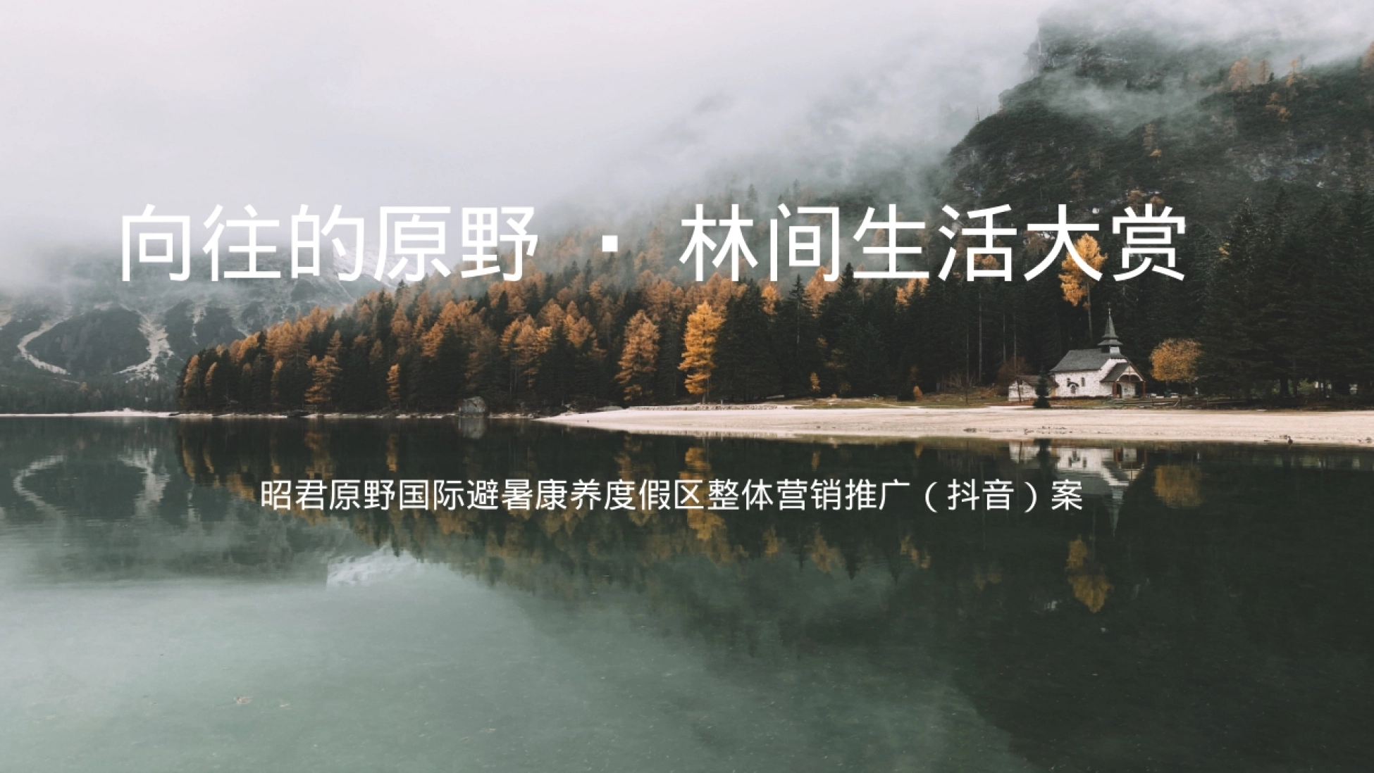 昭君原野国际避暑康养度假区整体营销推广案封面:向往的原野林间生活大赏