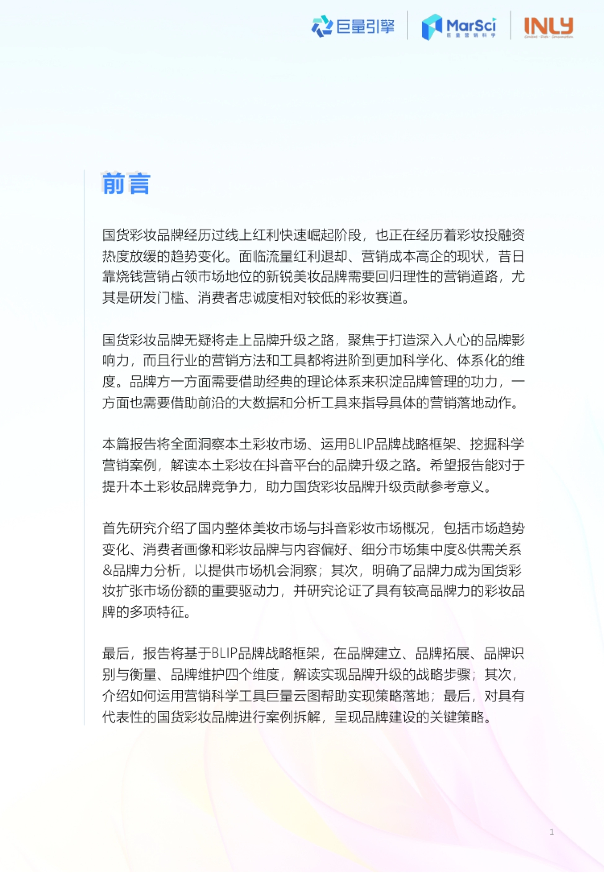 第2页 报告前言:国货彩妆品牌升级背景与BLIP方法