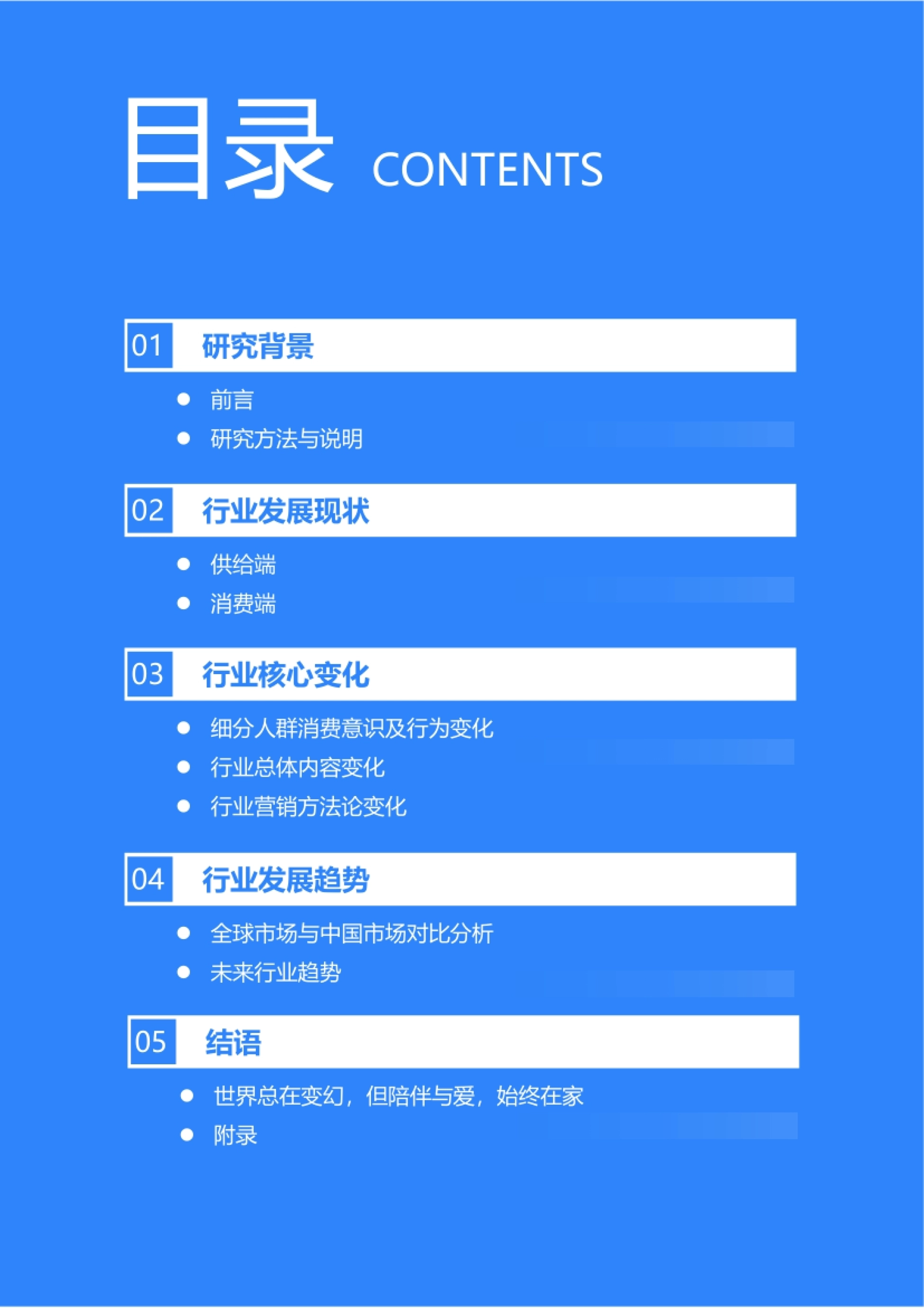 目录 CONTENTS 研究背景  前言  研究方法与说明 01 行业发