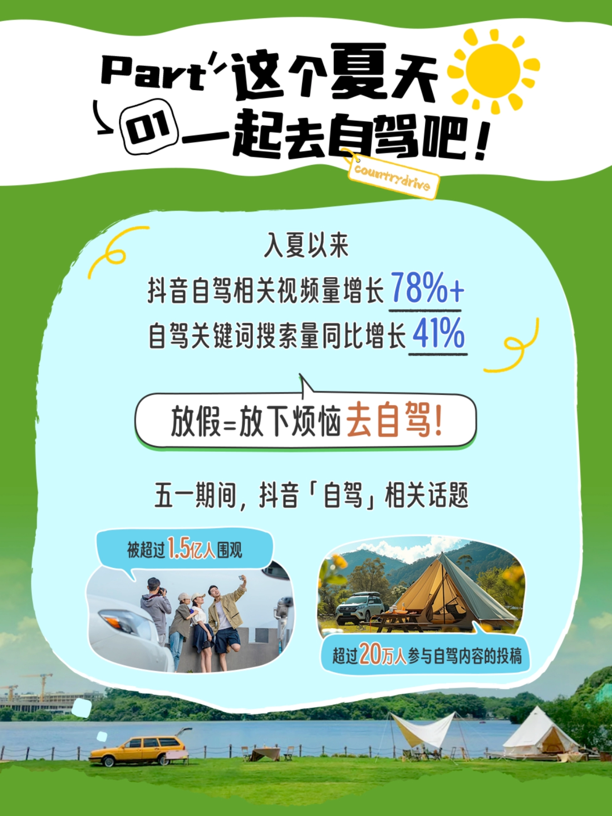 夏天 “这个! Part 一起去自驾吧! countrydrive 入夏以来