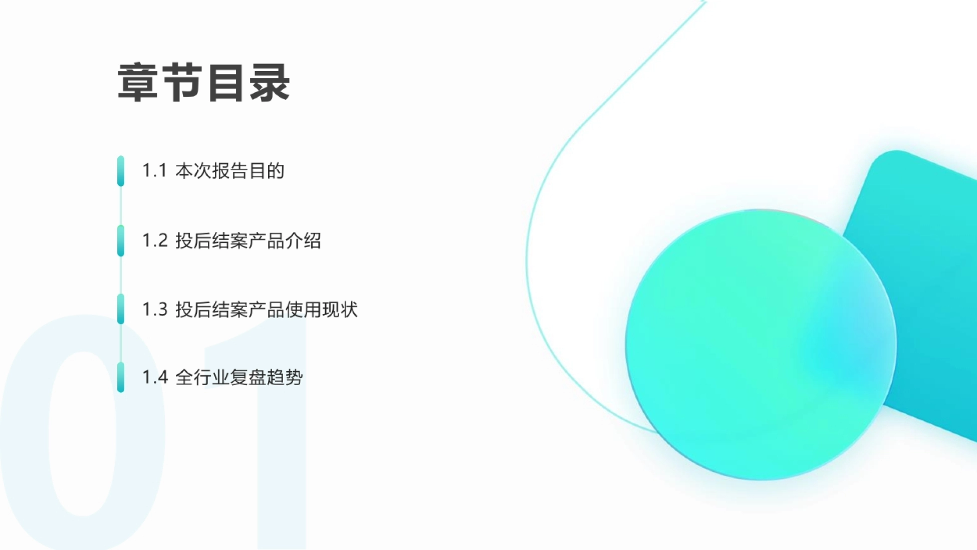 本次报告目的 1.2 投后结案产品介绍 1.3 投后结案产品使用现状 1.4