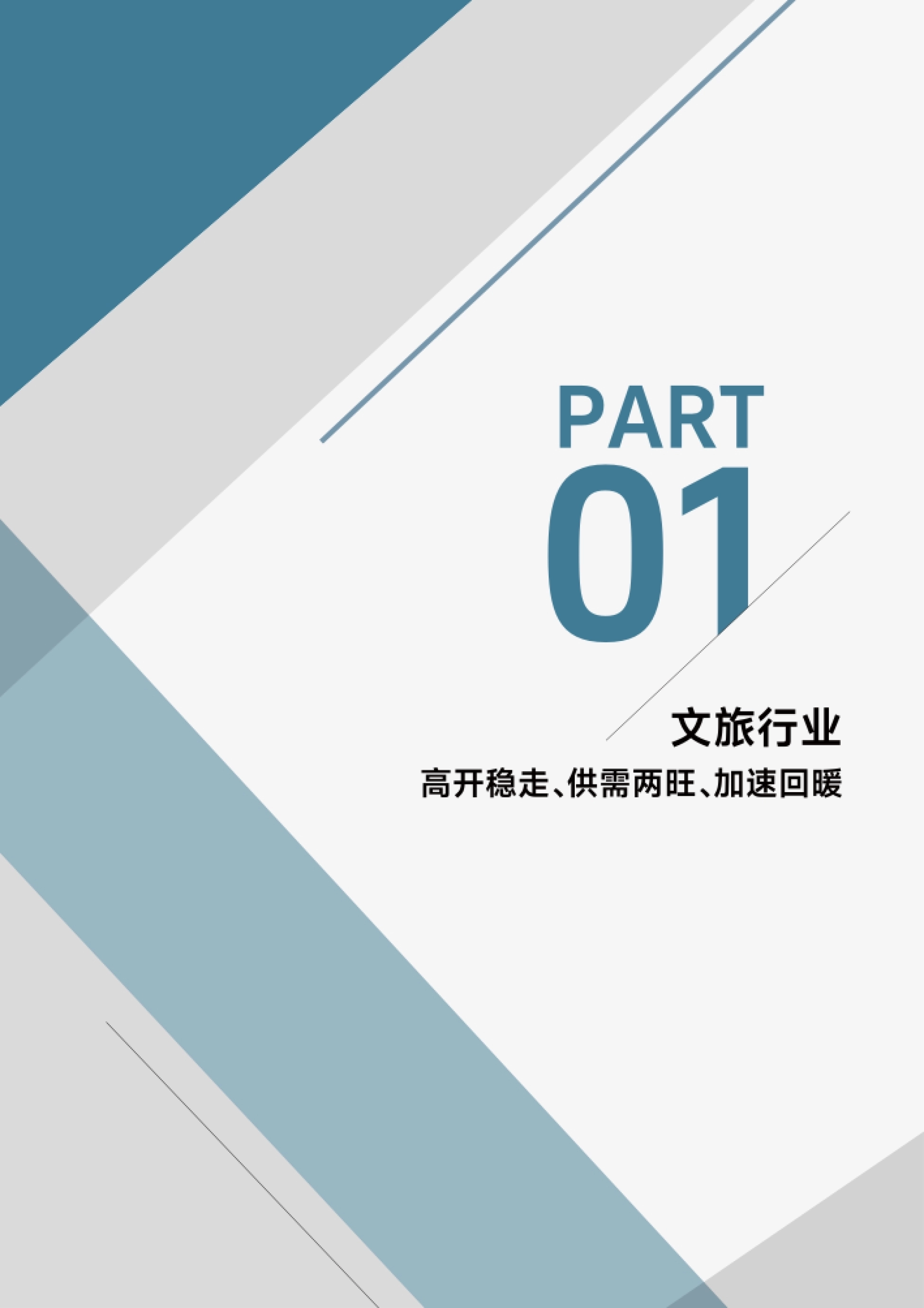 PART 01 章节页:文旅行业