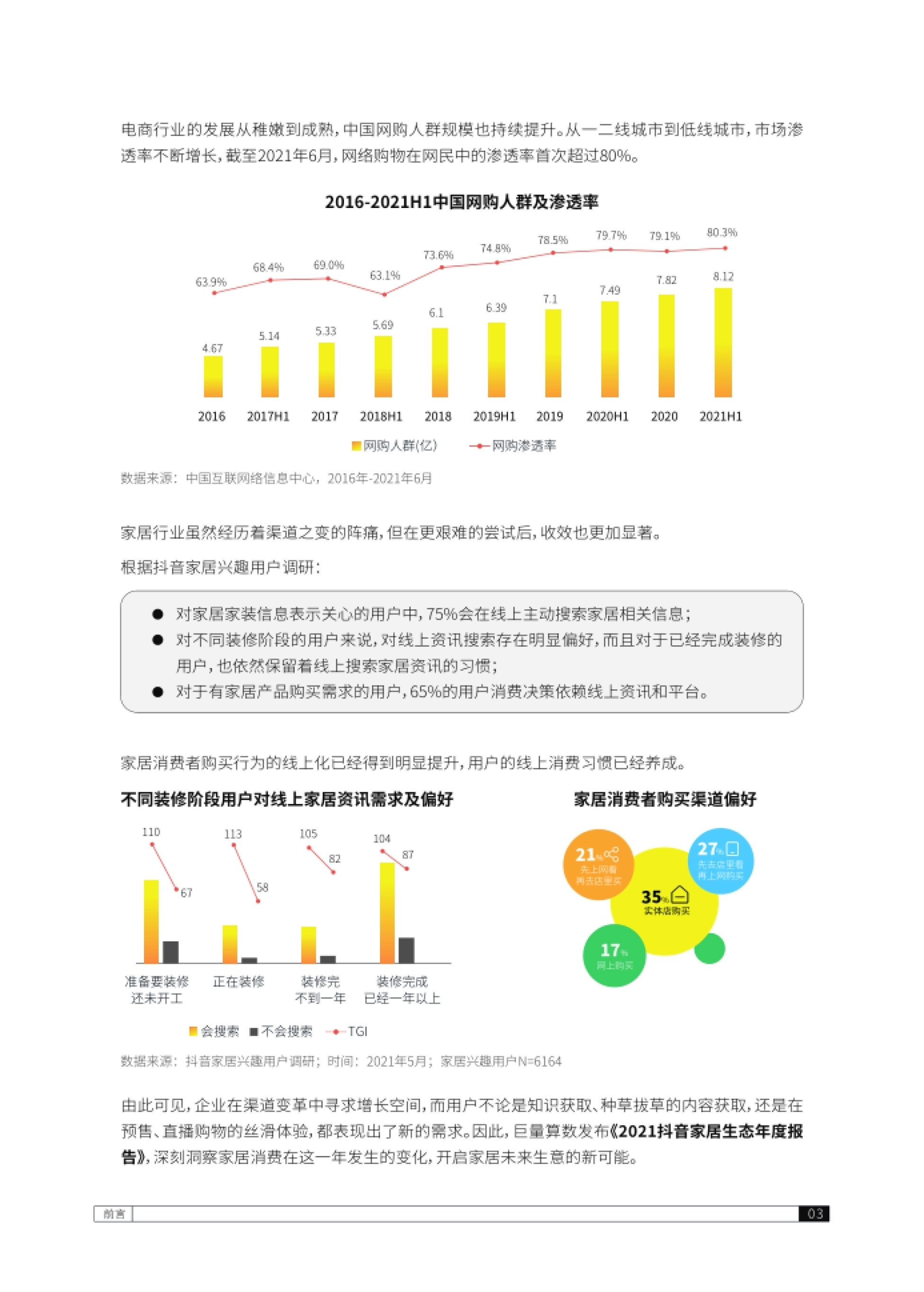 数据来源:中国互联网络信息中心,2016年-2021年6月 数据来源:抖音家