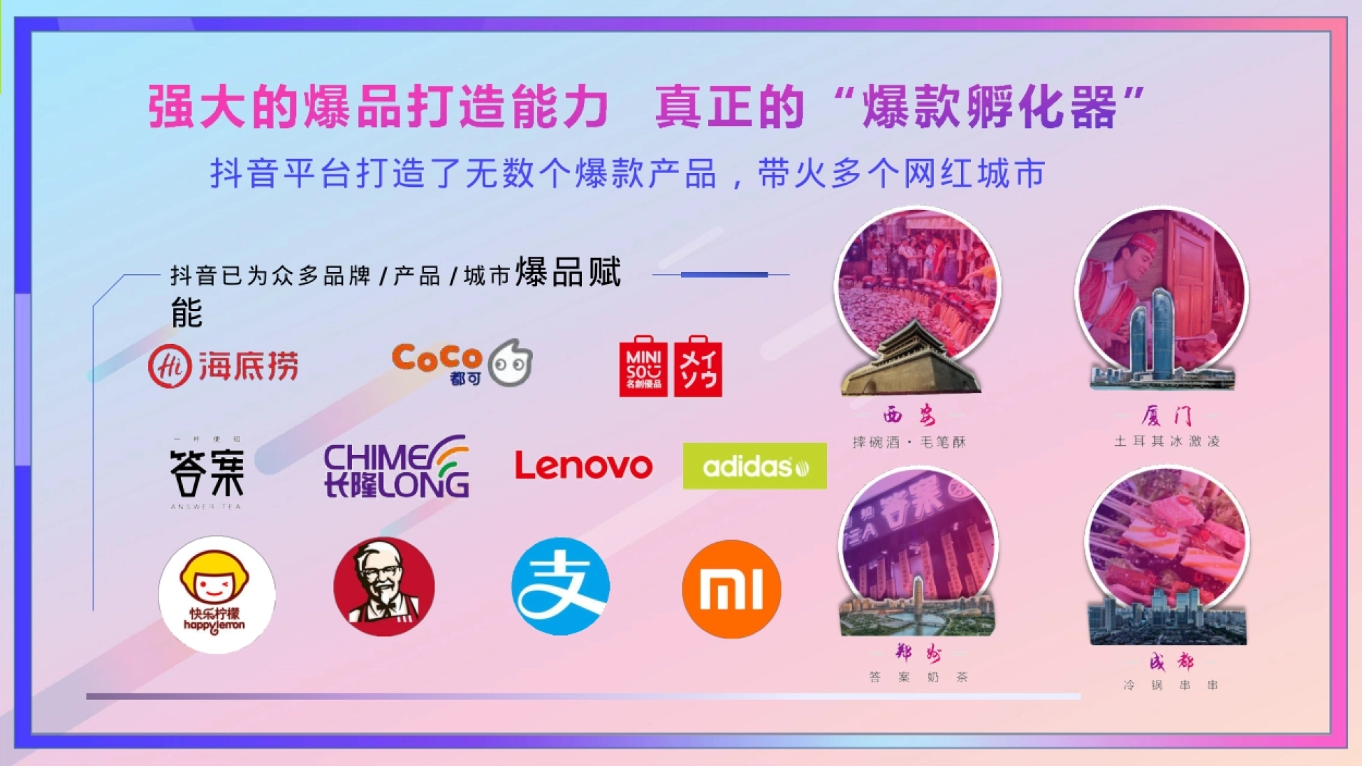 谁会是下一个抖音爆款? 营销策略 PART2 1 、 5 家 洽 洽 网 红