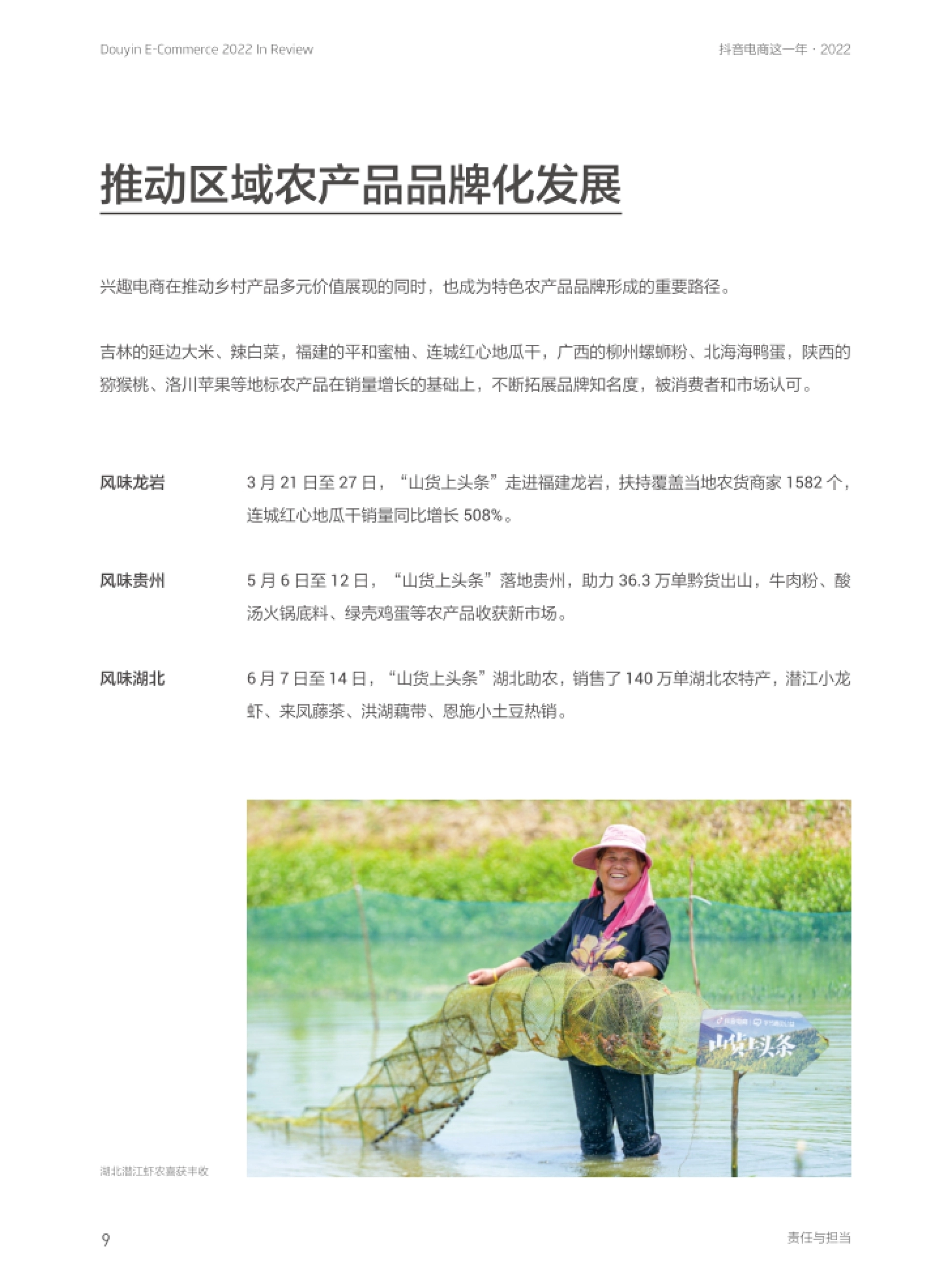 抖音电商这一年·2022 责任与担当 推动区域农产品品牌化发展 兴趣电商在推
