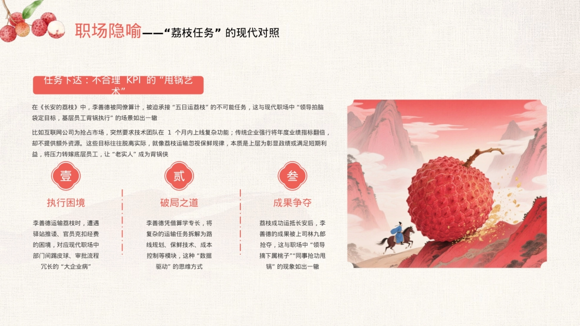 2025-红色中国风《长安的荔枝》读书分享PPT模板-23P_第9页