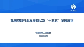 2026我国烧碱行业发展现状及“十五五”发展展望-中国氯碱工业协会