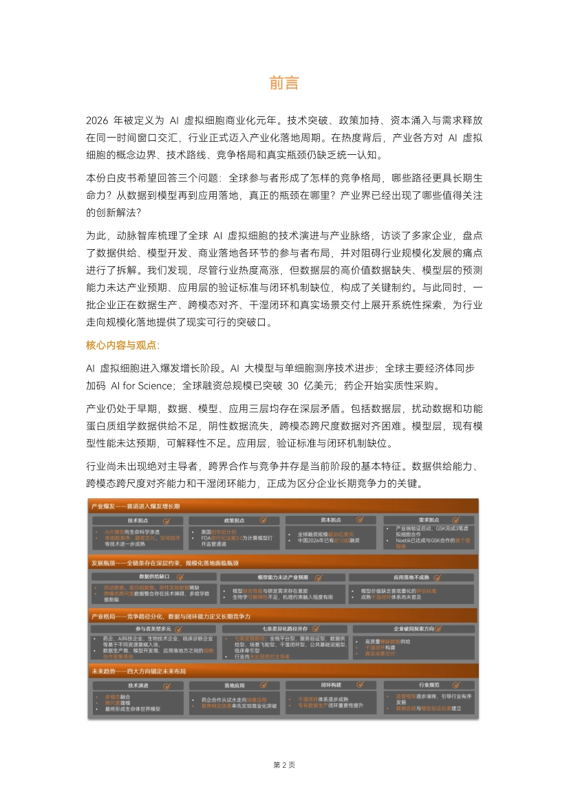 2026年AI虚拟细胞行业白皮书-动脉智库_第2页
