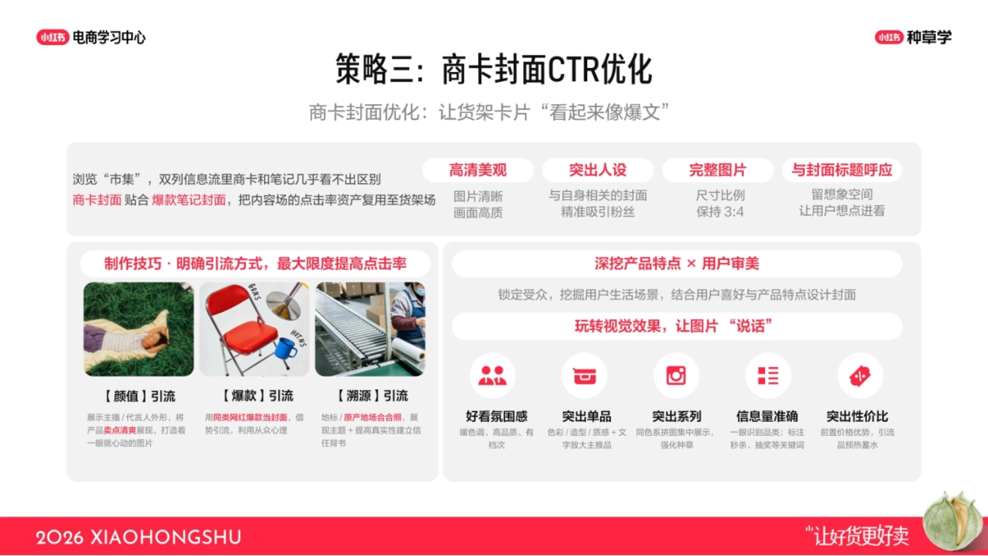 小红书商卡要点配图：策略三：商卡封面要