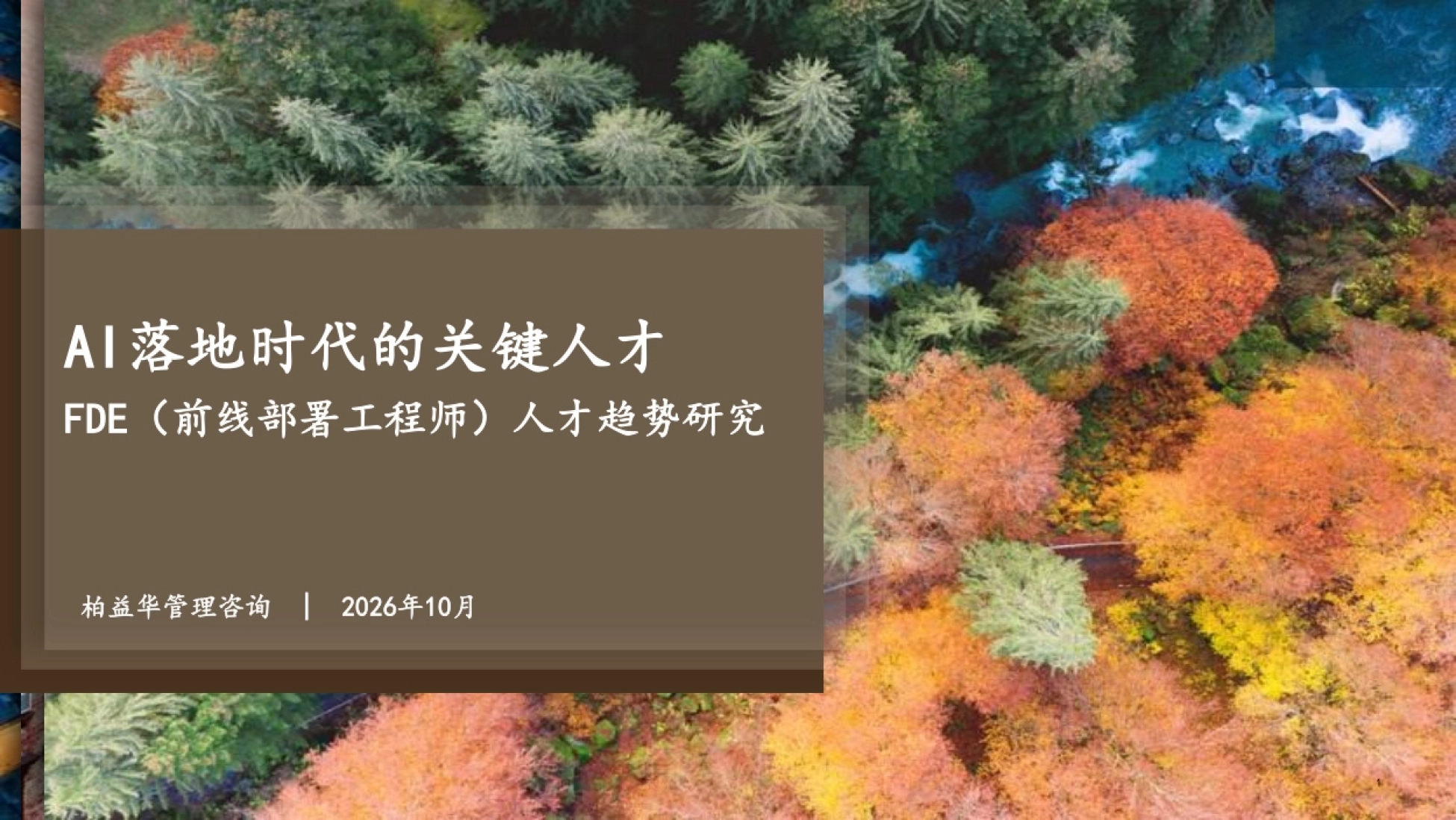 2026AI落地时代的关键人才：FDE前线部署工程师人才趋势研究报告-柏益华管理咨询_第1页