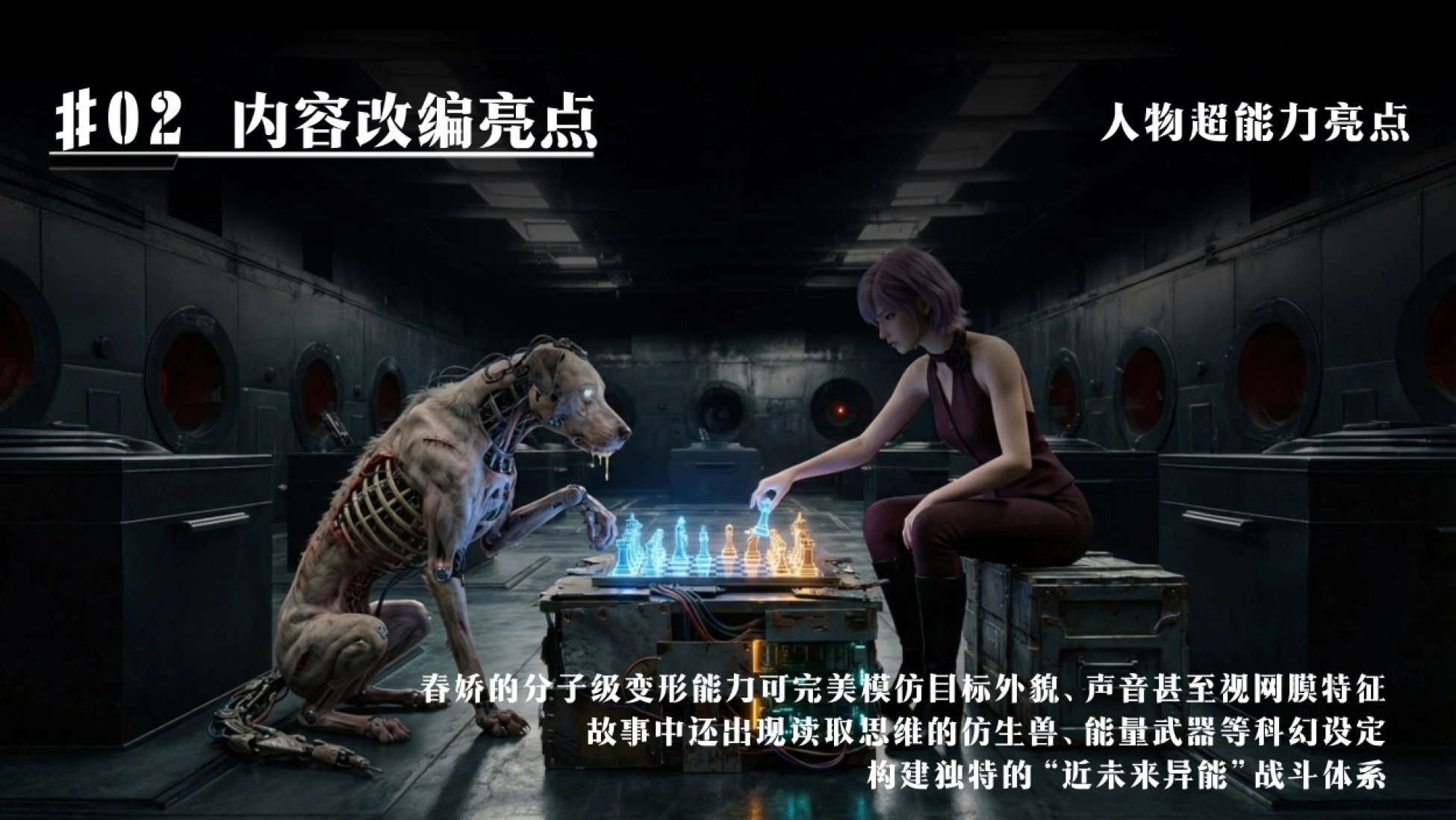 人物超能力亮点页 春娇分子级变形模仿外貌声音视网膜 读取思维的仿生兽与能量武器