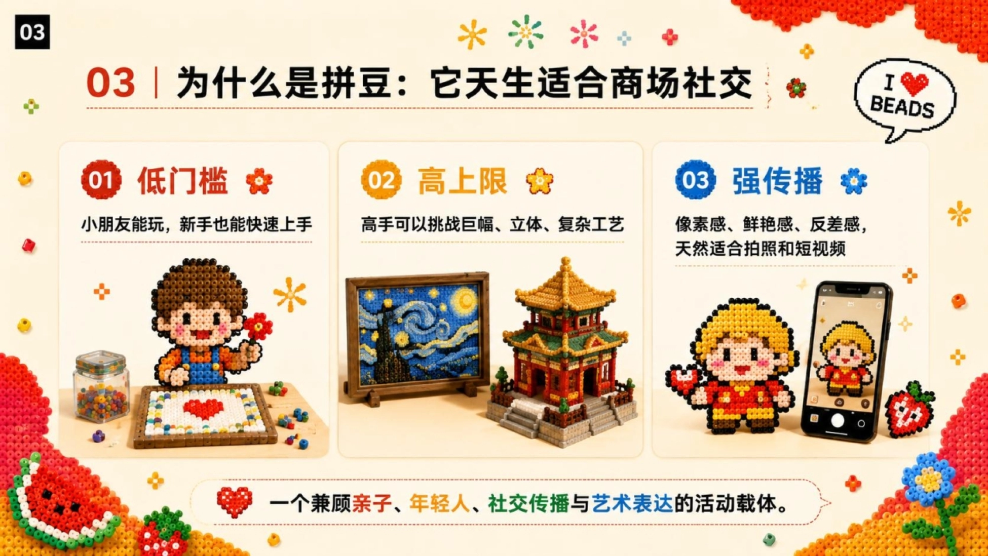 为什么是拼豆页 低门槛高上限强传播三个特点适合商场社交
