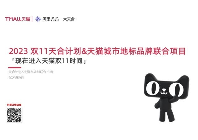 23年天猫双11地标联合项目招商方案